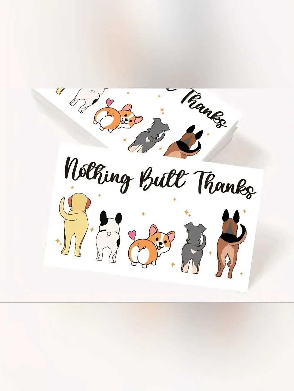 BUY NOW ✨️Cute Dog Butt Business Cards - 'Nothing Butt Thanks'